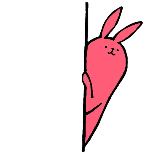 telegrama rosa, telegrama rosa, conejo rosa conejo, pegatina de conejo
