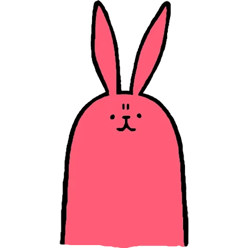 rabbit rosa coniglio, adesivo di coniglio, coniglio, rabbit rosa