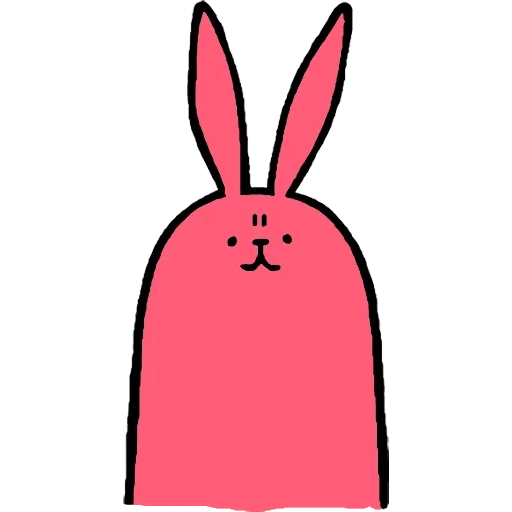 lapin rose lapin, autocollant de lapin, lapin, lapin rose