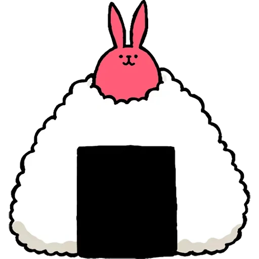 pegatina de conejo, pegatinas de galleta de conejo, dibujo de conejo