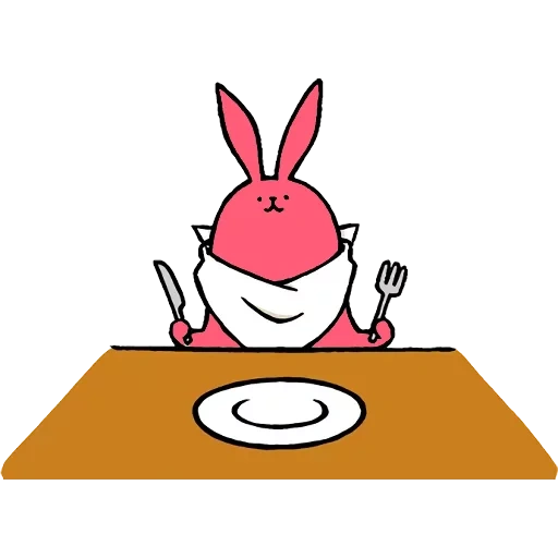 rabbit, telegram stickers, rabbit sticker, visiting rabbit 1999