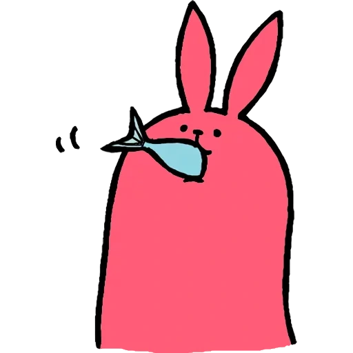 rabbit rosa coniglio, telegramma rosa, adesivo di coniglio, adesivi rosa