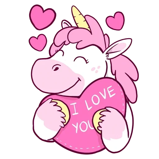 unicorn, unicorn, unicorn yang lucu, stiker unicorn, unicorn hari valentine