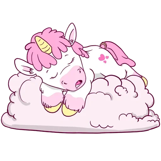 unicornio, unicornio kawai, unicornio dormido, patrón lindo unicornio, patrón lindo unicornio