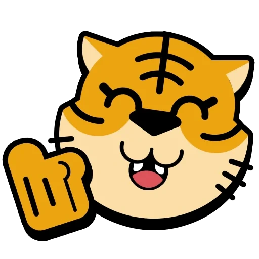 stelle di rissa, tigre emoji, tiger smimik, tiger smiley vector, lunar brawl challenge