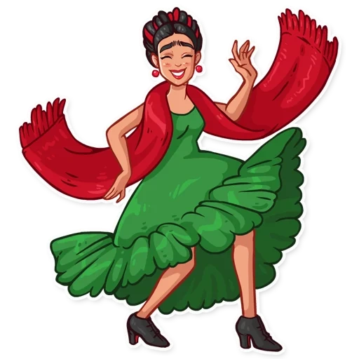 фламенко, фламенко танец, фламенко вектор, фламенко мультяшное, фламенко андалусии вектор