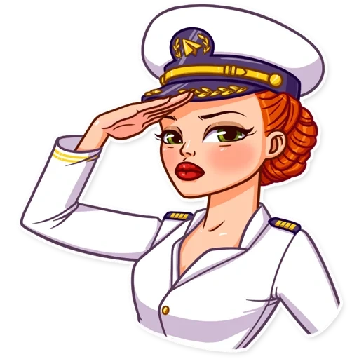 girls, maid, pinup girl, pin up girl, captain woman drawing