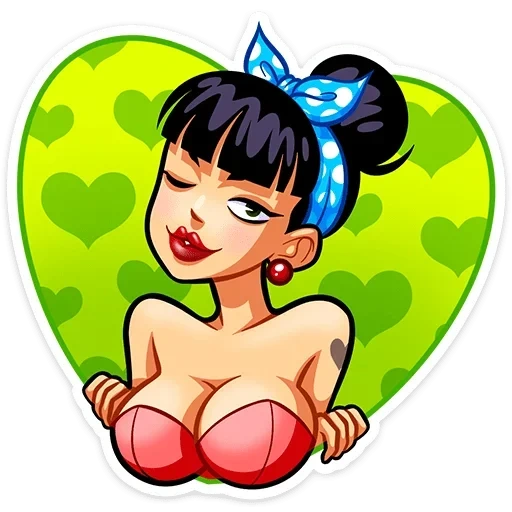 ragazza copertina, anime, pin up girl, cartoon girl