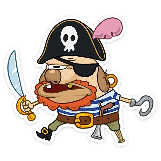 pirates, digi pirates, pirates de dessins animés, capitaine pirate, cartoon de pirate