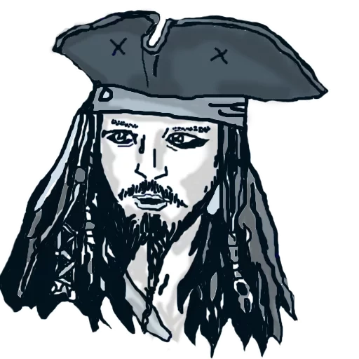 рисунок, джек воробей, смекаешь джек воробей, персонажи пиратов карибского моря, джек воробей пираты карибского моря