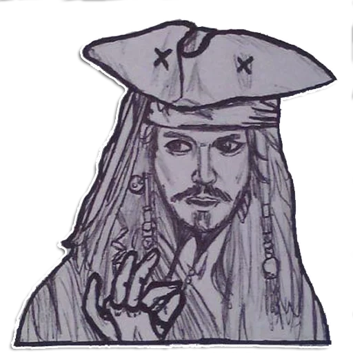 jack sparrow, jack sparrow avec un crayon, capitaine jack sparrow srisovka, coloriage pirates des caraïbes sea jack sparrow, coloriage des pirates des caraïbes barboss