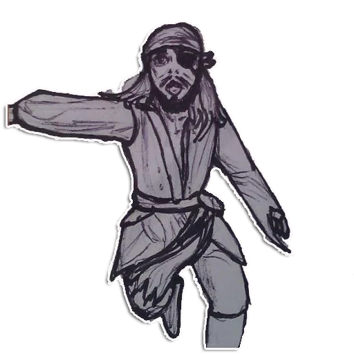 shaheen pattern, character sketch, character design, character picture, captain jack sparrow coloring