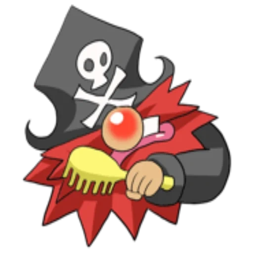 пират, аниме, пиратский череп, mms красный пират