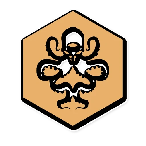 distintivo, símbolo, sinal, emblema de cobra de nove cabeças, símbolo de design