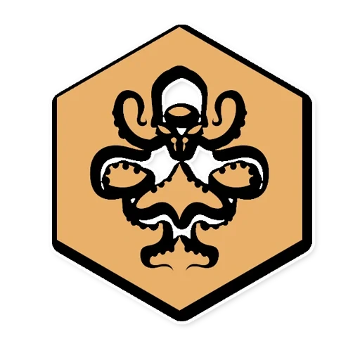 badge, i simboli, segno, emblema dell'hydra, simboli di disegno