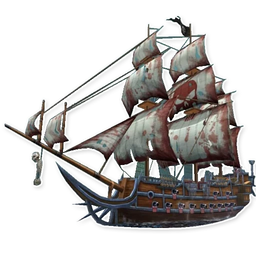 bateau, navire de galeon, le navire des pirates, chantier naval, gooner pirate noir perle