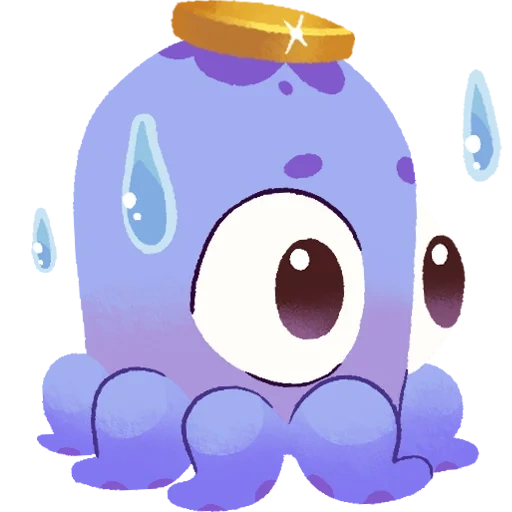 anime, gurita hm, gurita lucu, octopus purple, marie cardouat dixit