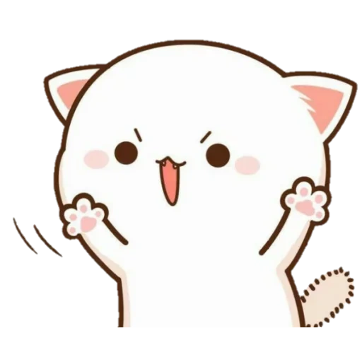 seal kawai, cavai seal, modello di gatto carino, kawaii gatto bianco, kawai seal love