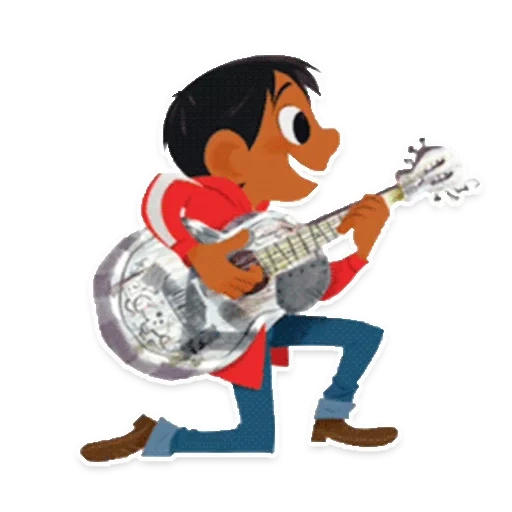 pack, the secret of coco stickers, clipart characters disney guitar