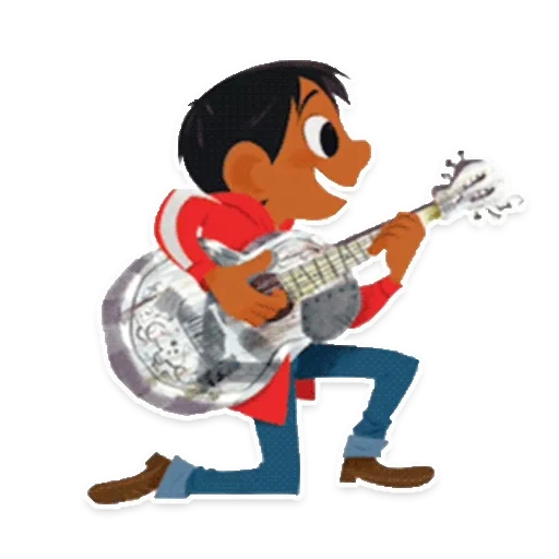 pack, misteri stiker coco, edit karakter disney dengan gitar