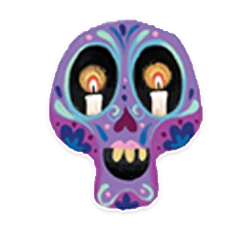 buio, disegno del cranio, skull messicano