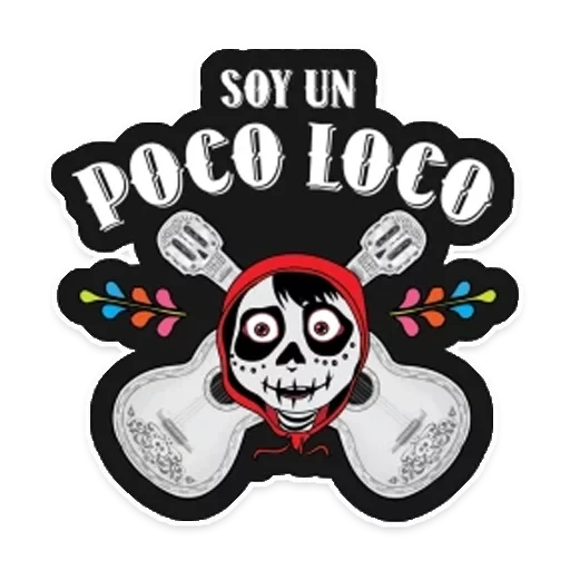 skulls, poco loco, un poco loco, skull sticker, latches steep skull