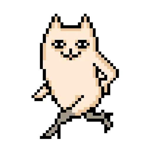 пиксельный кот, пиксельное кот, пиксельные коты, кошка пиксель арт, пиксельная кошечка
