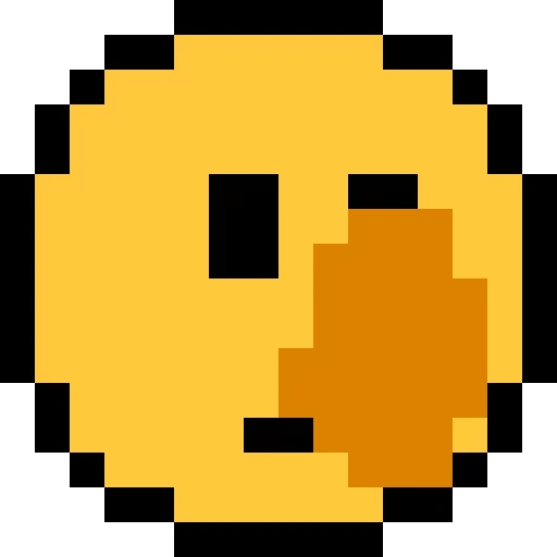 emoji seluler, emoji seluler, disk ekspresi dunia saya, senyum berbentuk sangkar kecil, smiley pixel monokrom