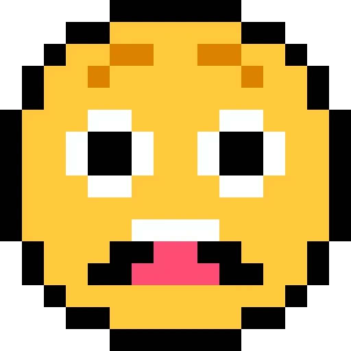 visage de pixel, emoji de pixels, pixel smiley, émoticônes de pixels, smiley sur les cellules