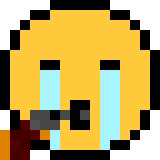 pixel art, faccia pixel, sorride sulle cellule, smiley sulle cellule, figure sulle cellule smiley