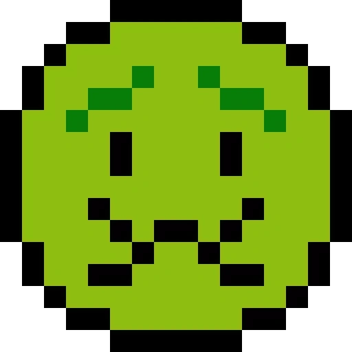 smile pixels, pixel souriant, pixel souriant, smiley sur les cellules, emoji monstre pixel