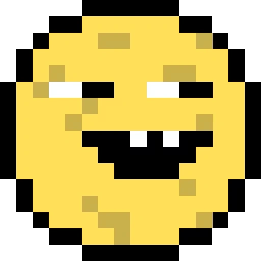pixel emoji, sorride sulle cellule, smiley sulle cellule, gluck smiley pixel, emoticon pixel monocromatici