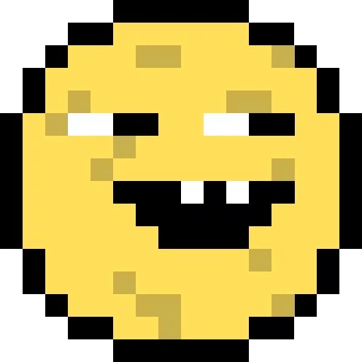 emoji de pixels, sourit sur les cellules, smiley sur les cellules, gluck smiley pixel, émoticônes de pixels monochromes