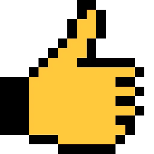 pixel hand, pixel praise, pixel praise, finger down pixel, pixel middle finger