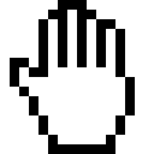 mauszeiger, handcursor, pixelhand, pixelfinger, pixelpfeil