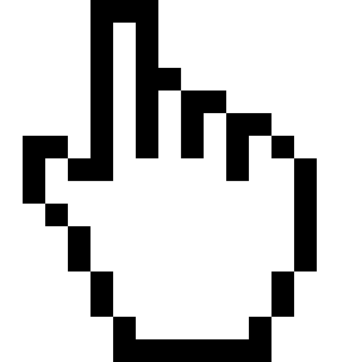 le curseur, curseur à main, curseur de la souris, curseur de pixel, pixel icône hand