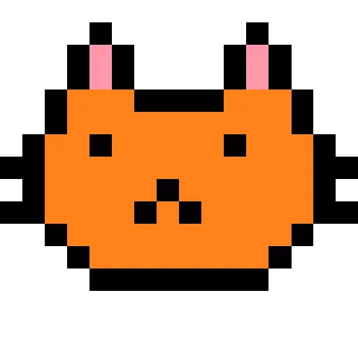 chat de pixel, pixel fox, museau pixel, art fox pixel, dessins de pixels