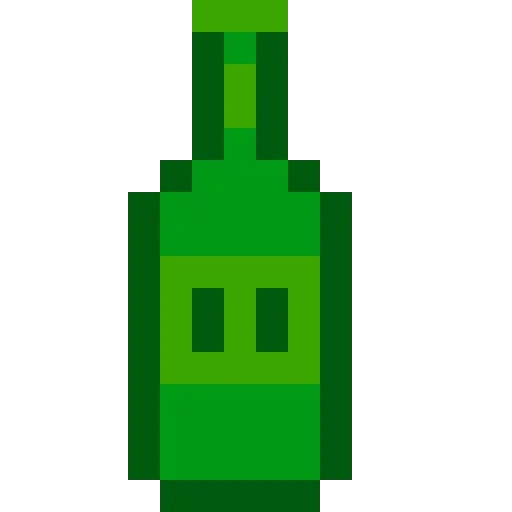 bouteille de pixels, potions minecraft, bouteille de pixels, bouteille de vin pixel, bouteille en verre pixel