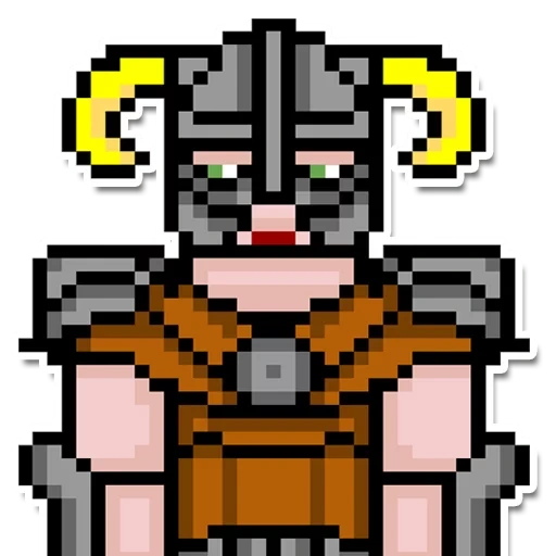 dovakin pixel art, pixel dovakin, pixel knight, pixel art, pixel adesivi pixel