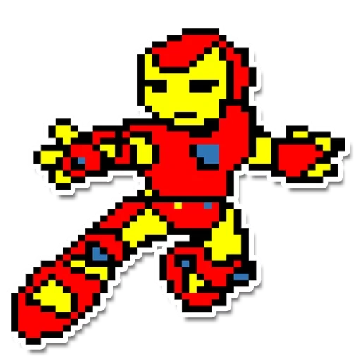 iron man pixel art, pixel iron man, iron man pixel, pixel art iron man 16x16, pixel art art
