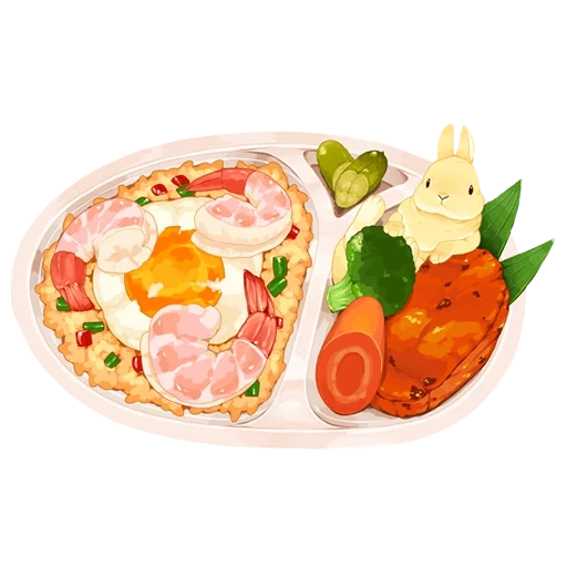 food, food picture, cartoon pizza, illustrated food, korean cuisine art