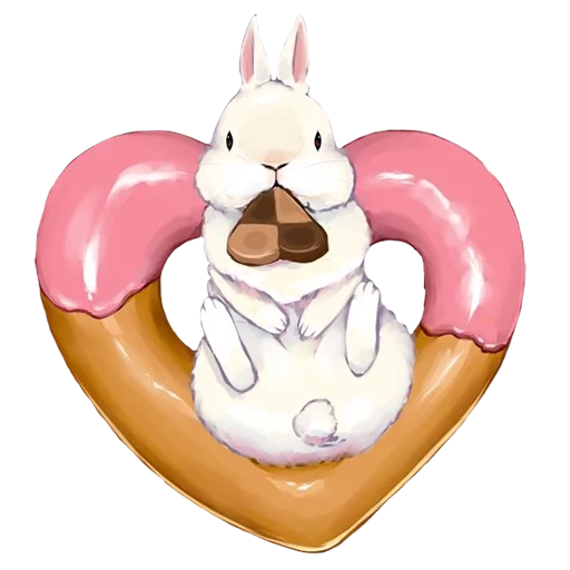un giocattolo, caro coniglio, donut di coniglio, coniglio allegro, conigli carini