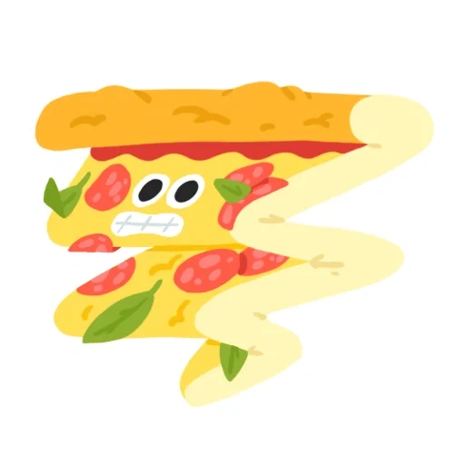 pizza, pizza set, ein stück pizza mit augen, vektorstück pizza