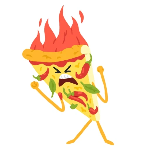 pizza, anak laki-laki, set pizza, pizza stiker api