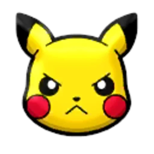 piking la tête, emoji pikachu, emoji pokémon, museau de pikachu, croquis de mordi picachu