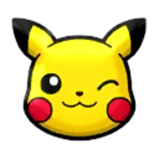 pikachu, emoticon vorpikachu, das pikachu-gesicht, pokémon pikachu maske, pokemon wäscht sich das gesicht und lächelt