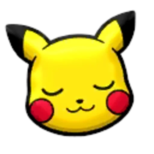 pikachu, pikachu face, emoji pokémon, pokémon somnolent, museau de pikachu
