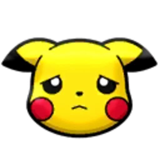 pikachu, emoji pikachu, pokémon somnolent, museau de pikachu, pokémon shuffle smile