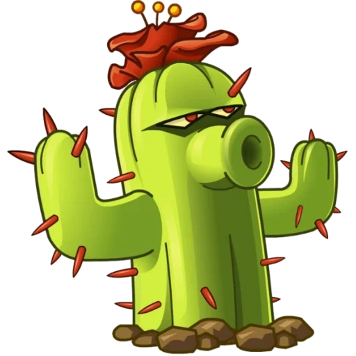 кактус, plants vs zombies, кактус растения против зомби, растения против зомби 2 кактус, растения против зомби раскраска кактус