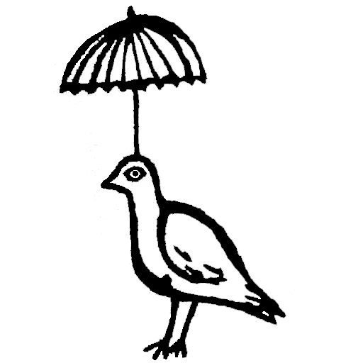 color de pájaro, emblema del teatro de lluvia, paloma pintada niños
